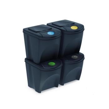 Sortibox Szelektív hulladékgyűjtő kosara 25 l, 4 db, antracit IKWB20S4 S433 kép