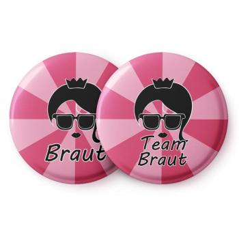 Spielehelden Braut Vintage pink jelvények legénybúcsú ajándék 12 kitűző 5,6 cm extra nagy lánybúcsú ajándék kép