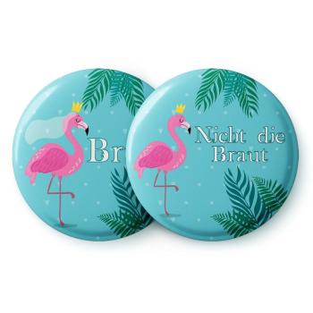 Spielehelden Flamingó II jelvények legénybúcsú ajándék 12 kitűző 5,6 cm extra nagy legénybúcsú ajándék kép