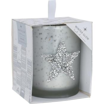 Star karácsonyi dekorgyertya, 8 x 10 cm, ezüst kép
