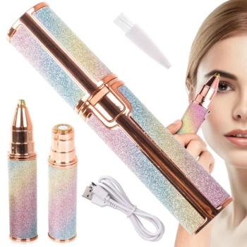 Szemöldök epilátor és arctisztító trimmer nőknek, glitter kép