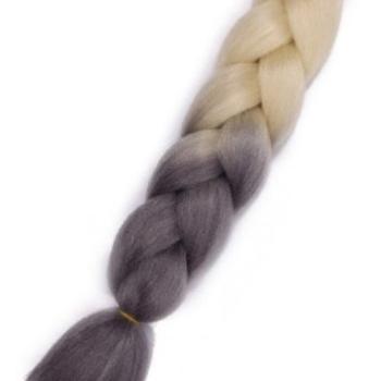 Szintetikus hajfonat (szőke-szürke) kép