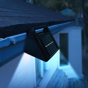 Szolár ereszcsatorna fény - 6 hidegfehér SMD LED - fekete kép