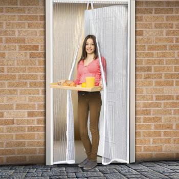 Szúnyogháló függöny ajtóra (mágneses, 100 x 210 cm, fehér) kép