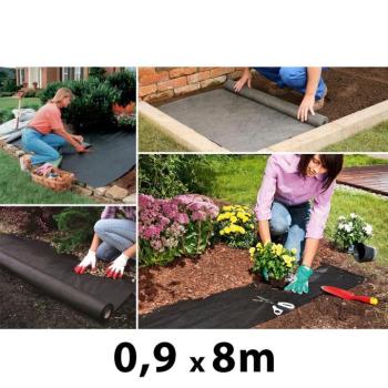 Takaró szövet gyomok ellen, 0,9 x 8 m, 45 g/m2 kép