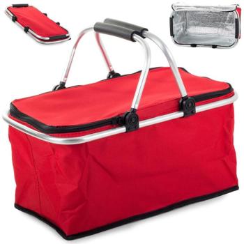 Termikus piknik vagy bevásárló kosár, piros kép