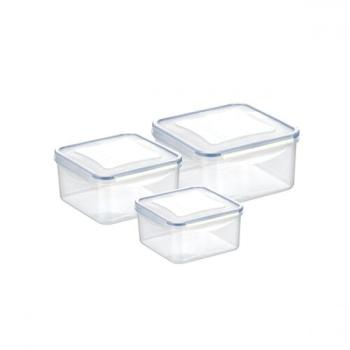 Tescoma FRESHBOX négyzet alakú ételtároló doboz, 3 db, 0,4/0,7/1,2 l, kép