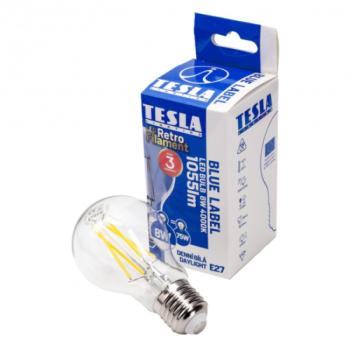 Tesla - LED FILAMENT RETRO izzó, E27, 8W, 230V, 1055lm, 4000K, 360°, clear kép