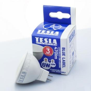 Tesla - LED izzó, MR16, 6W, 12V, 470lm, 4000K, 100° kép