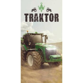 Traktoros törölköző, green, 70 x 140 cm kép
