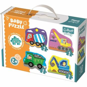 Trefl Baby puzzle Építőipari járművek, 4 az 1-ben, 3, 4,5, 6 részes kép
