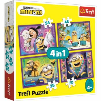 Trefl Puzzle Én, a gazember A Minyonok világában,  4 az 1-ben 35, 48, 54, 70 részes kép