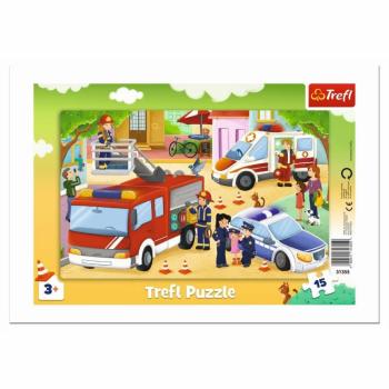 Trefl Puzzle Sürgősségi járművek, 15 részes kép