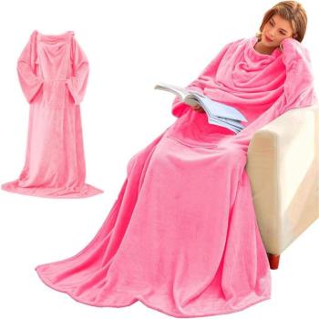 Ujjas takaró (rózsaszín, 140 x 200 cm) kép