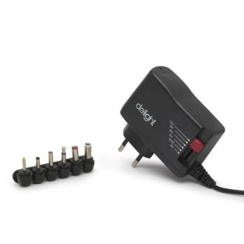 Univerzális adapter, 3 - 12V, 2.5A, 30W, 6 DC dugó kép