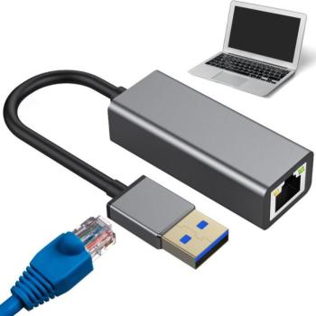 USB -A – Ethernet adapter hálózati kártya, RJ45 kép