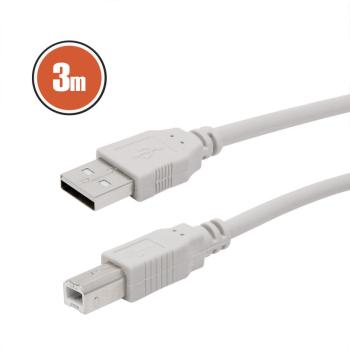 USB kábel 2.0 A dugó - B dugó 3,0 m kép