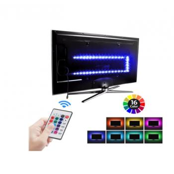 USB RGB háttérvilágítás tv-hez, távirányítóval kép