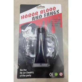 Vámpírfogak + Mesterséges vér - Halloween szett kép
