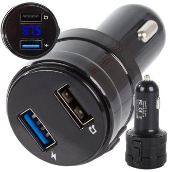 2x USB autós töltő, FM mp3 bluetooth kép