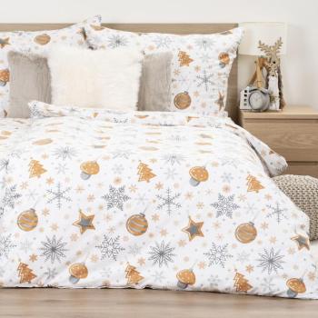 4Home Flanel ágynemű Golden Xmas Night, 140 x 200cm, 70 x 90 cm, 140 x 200 cm, 70 x 90 cm kép