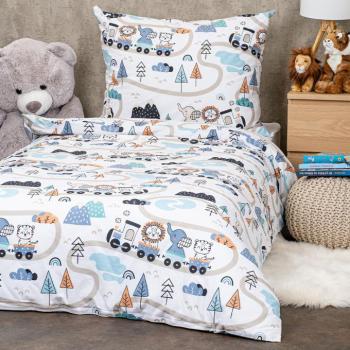 4Home Happy train gyerek pamut ágyneműhuzat, 140 x 200 cm, 70 x 90 cm, 140 x 200 cm, 70 x 90 cm kép