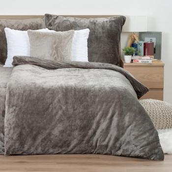 4Home mikroflanel ágyneműhuzat szürke, 140 x 200 cm, 70 x 90 cm, szürke, 140 x 200 cm, 70 x 90 cm kép