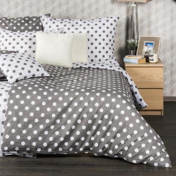 4Home pamut ágyneműhuzat, szürke pöttyös, 140 x 200 cm, 70 x 90 cm, szürke, 140 x 200 cm, 70 x 90 cm kép