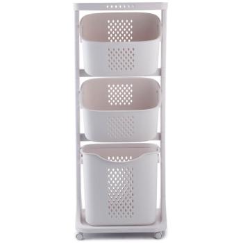 4Home TRIS univerzális tároló kosarak kerekeken, 3 emeletes, 3 emelet kép