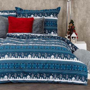 4Home Winter village pamut ágyneműhuzat, 140 x 200 cm, 70 x 90 cm kép