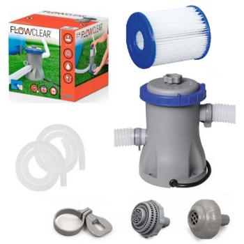 BESTWAY Flowclear 58381-medence vízforgató szűrővel kép