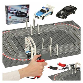 Elektromos versenypálya + 2 autó építőkockákkal  kép