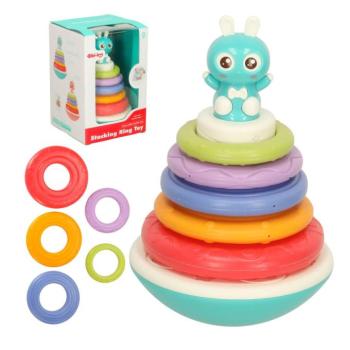 Érzékszervi fejlesztő játék - Gurulós torony építő szett. kép