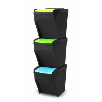 Recykle BIN 3x 25 literes szelektív hulladékgyűjtő kuka kép