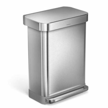 Simplehuman Pedálos szemetes 55 l, ezüst, ezüst, 55 l kép