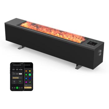 AENO FH2S Smart fűtőtest, konvekciós + lánghatás, 2000W, fekete