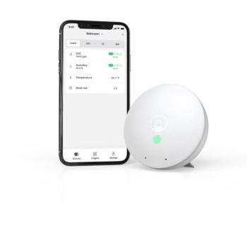 Airthings Wave mini - levegőminőség, páratartalom, hőmérséklet és VOC gáz érzékelő kép