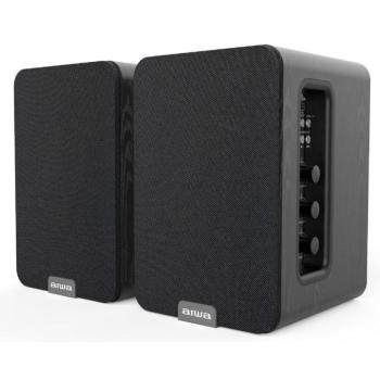 Aiwa SPA-200BK aktív polcsugárzó hangfalpár 2 x 25W RMS, Bluetoot... kép