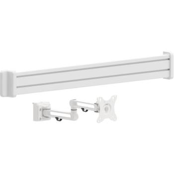 AlzaErgo Slatwall SWP110 fehér sín + SWMP220 fehér tartó + SWAS410 fehér tartó kép