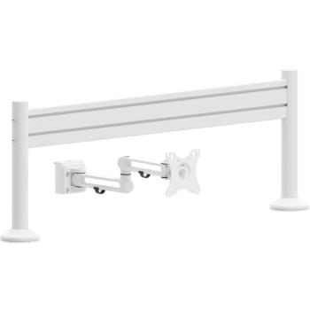 AlzaErgo Slatwall SWP110 sín fehér + SWDM210 tartóoszlopok fehér + SWAS410 tartó fehér kép