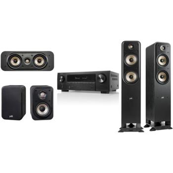 Denon AVR-X1800H DAB, fekete + Polk ES55 / ES30 / ES10 kép
