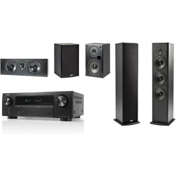 Denon AVR-X580BT Black + 2x Polk Audio T50 + Polk T30C + Polk T15 kép