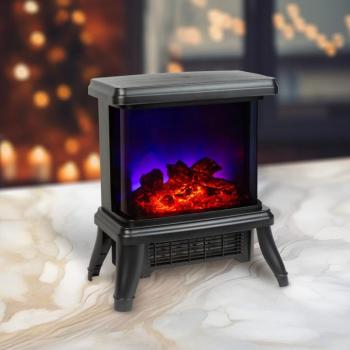 Elektromos kandalló - 180° - hősugárzó + LED - 36 x 21,5 x 36 cm kép
