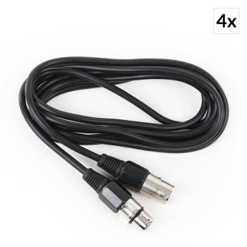 FrontStage négy XLR kábelből álló készlet, 3 m, male female-re kép