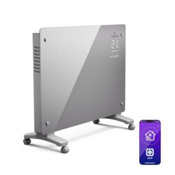 Klarstein Bansin Crystal Smart Kovektor 1500, 1500 W, Alkalmazás, 5- 50 °C, LED kijelző, Érintőképernyő kép