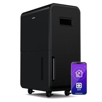 Klarstein DryFy Connect 70 párátlanító, 70 l / nap, legfeljebb 140 m², app vezérlés, mobil, víztartály kép