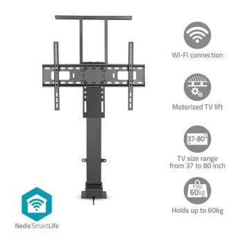Nedis SmartLife Motoros TV-Lift 37–80" – Beépíthető Szekrény...