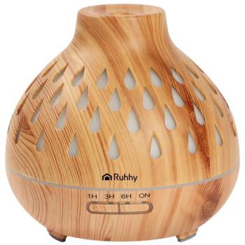 Ruhhy 26633 RGB aromadiffúzor és párásító, 400 ml - világosbarna kép
