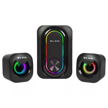 2.1 Játék számítógép hangszórók mélynyomóval – RGB világítással