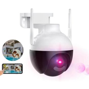 4k ultra HD WIFI IP térfigyelő kamera – 360°-ban forgatható, IP66 időjárásálló – 5x zoom, humán detektor (BBV) kép